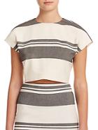 Elizabeth And James Colton Striped Cropped Top