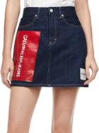 Calvin Klein Jeans Logo Mini Denim Skirt