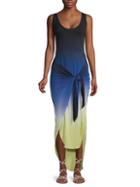 Young Fabulous & Broke Renata Tie-dye High-low Midi Dress