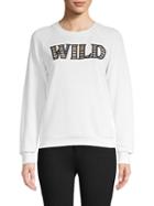 Wildfox Graphic Cutout Cotton-blend Sweatshirt