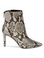 Kenneth Cole New York Riley Simple Snake-print Leather Booties