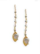 Alanna Bess 3.18mm Freshwater Pearl And Labradorite Drop Earrings