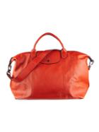 Longchamp Le Pliage Leather Moonshot Top Handle Bag