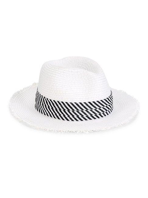 Saks Fifth Avenue Striped Band Floppy Hat
