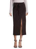 Saks Fifth Avenue Collection Suede Wrap Midi Skirt