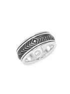 Effy Sterling Silver Engraved Band Ring