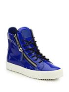 Giuseppe Zanotti Double-zip Patent Leather High-top Sneakers