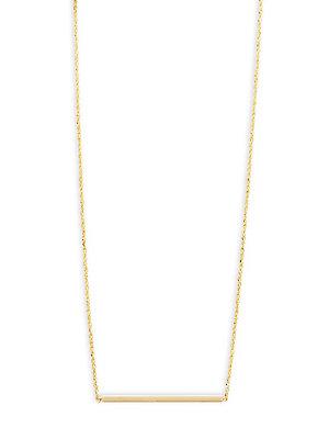Saks Fifth Avenue 14k Yellow Gold Bar Necklace