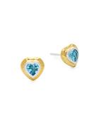 Gurhan Romance Topaz Goldtone Heart Earrings