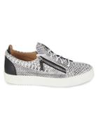 Giuseppe Zanotti M Croc-embossed Leather Low-top Sneakers