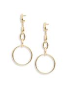 Saks Fifth Avenue 14k Yellow Gold Oval Link & Circle Drop Earrings