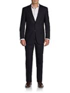 Hickey Freeman Solid Worsted Wool Suit