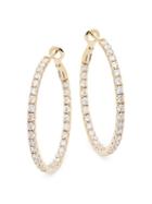 Nephora 14k Gold Diamond Hoop Earrings