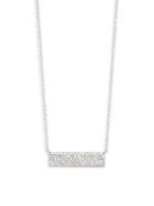 Saks Fifth Avenue 14k White Gold & Diamond Bar Pendant Necklace