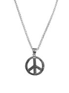 Jean Claude Dell Arte Peace Sterling Silver Pendant Necklace