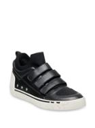 Ash Neptune Leather & Textile Ankle Sock Self-adhesive Strap Sneakers