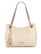 Valentino By Mario Valentino Vera Quilted-logo Leather Tote