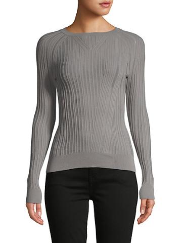 Dolce Cabo Ribbed Raglan-sleeve Sweater