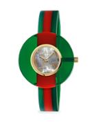 Gucci Vintage Web Resin 35mm Green Red Green Watch