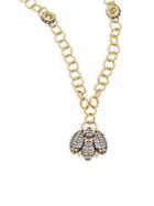 Freida Rothman Geometric Edge Cubic Zirconia & 14k Gold-plated Sterling Silver Winged Charm Pendant Necklace