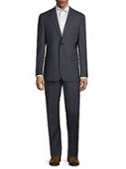 Saks Fifth Avenue Made In Italy Mini Plaid Wool Suit