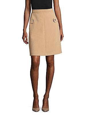 Carven Solid Snap-button Skirt
