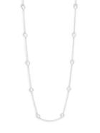 Lafonn Crystal And Sterling Silver Station Necklace