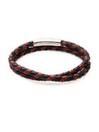 Jean Claude Braided Leather And Stainless Steel Bracelet