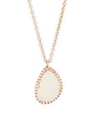 Meira T Crystal And 14k Rose Gold Pendant Necklace