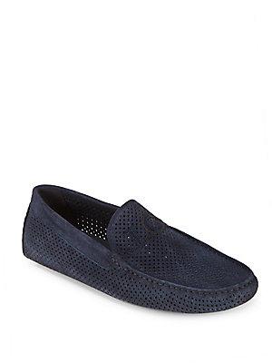 Galliano Perforated Suede Drivers