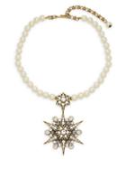 Heidi Daus Starlight Faux Pearl Pendant Necklace