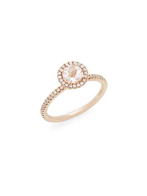 Meira T Diamonds & 14k Rose Gold Cocktail Ring