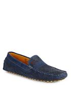 Saks Fifth Avenue Perforated Suede Drivers