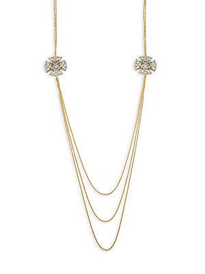 Freida Rothman Classic Cubic Zirconia & 14k Gold-plated Sterling Silver Necklace