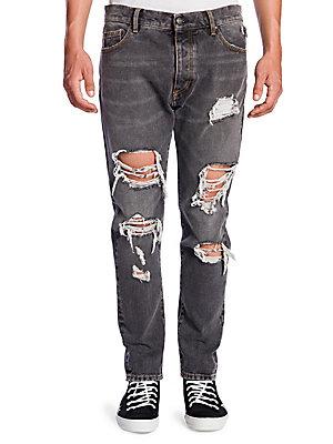 Palm Angels Straight-fit Ripped Jeans