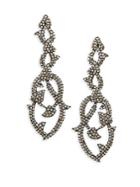 Bavna Champagne Diamond & Sterling Silver Champ Rose Earrings