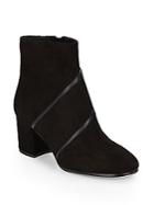 Via Spiga Fito Leather-paneled Suede Ankle Boots