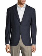 Luciano Barbera Textured Wool & Cotton Blend Sportcoat