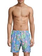 Boardies Palm Leaf-print Drawstring Swim Shorts