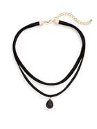 Cara Layered Suede Choker Necklace