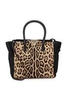 Valentino Garavani Studded Animal Print Top Handle Bag