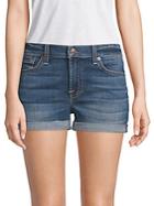 7 For All Mankind Roll-up Denim Shorts