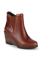 Sorel After Hours Chelsea Leather Wedge Heel Ankle Boots