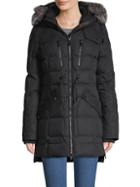 Pajar Canada Quilted Fox Fur-trim Cotton-blend Puffer Jacket