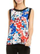 Vince Camuto Sleeveless Nautical Blooms Blouse