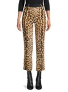 Roberto Cavalli Leopard-print Cropped Pants