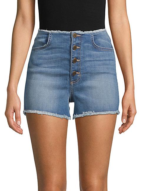 Siwy Abella Skinny Button Jean Shorts
