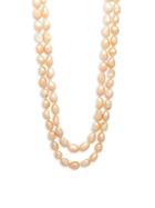 Kenneth Jay Lane Simulated Pearl And Crystal Two-row Necklace
