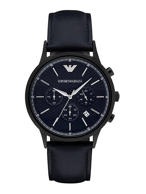 Emporio Armani Polished Round Stainless Steel Watch