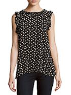 Max Studio Sleeveless Dotted Top